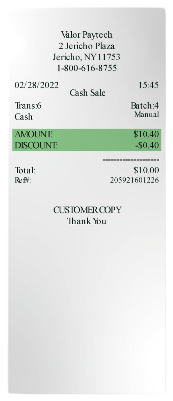 Dual Pricing Cash Sale